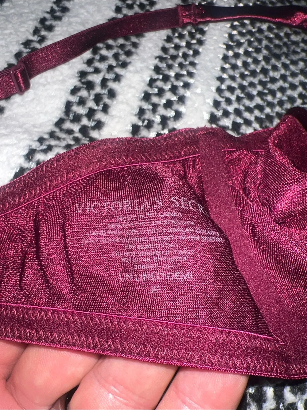 Victoria's Secret Unlined Underwire Bra in Deep Wine